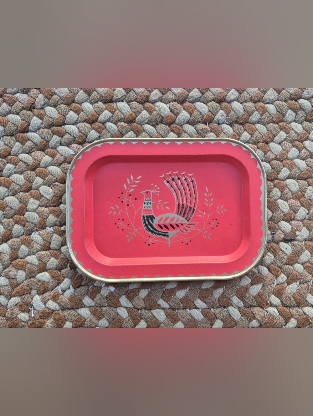 Vintage Fabcraft Peacock Trays